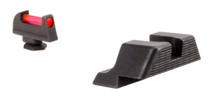 Trijicon 601023 Fiber Sights  Red/Fiber Optic Front Sight-Black/Blank Rear Sight Glock 17/17L/19/22 Standard Frame