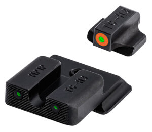 TruGlo TG231MP1C Tritium Pro  Black | Green Tritium Orange Outline Front Sight Green Tritium Rear Sight