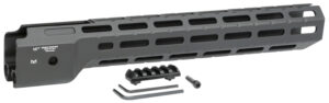 Midwest Industries MICRPC9X Combat  Ruger PC9 M-Lok Handguard Black Hardcoat Anodized 6061-T6 Aluminum 14"