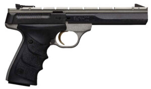 Browning 051564490 Buck Mark Contour 22 LR 10+1 5.50" Contoured Barrel, Matte Black Optic Ready/Serrated Steel Slide, Gray Anodized Aluminum Frame, Black Ultragrip RX Grips