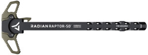 Radian Weapons R0376 Raptor SD Ambi Charging Handle, Radian OD, Gas Ported Shaft, Fits Mil-Spec AR-15/M16 Platform