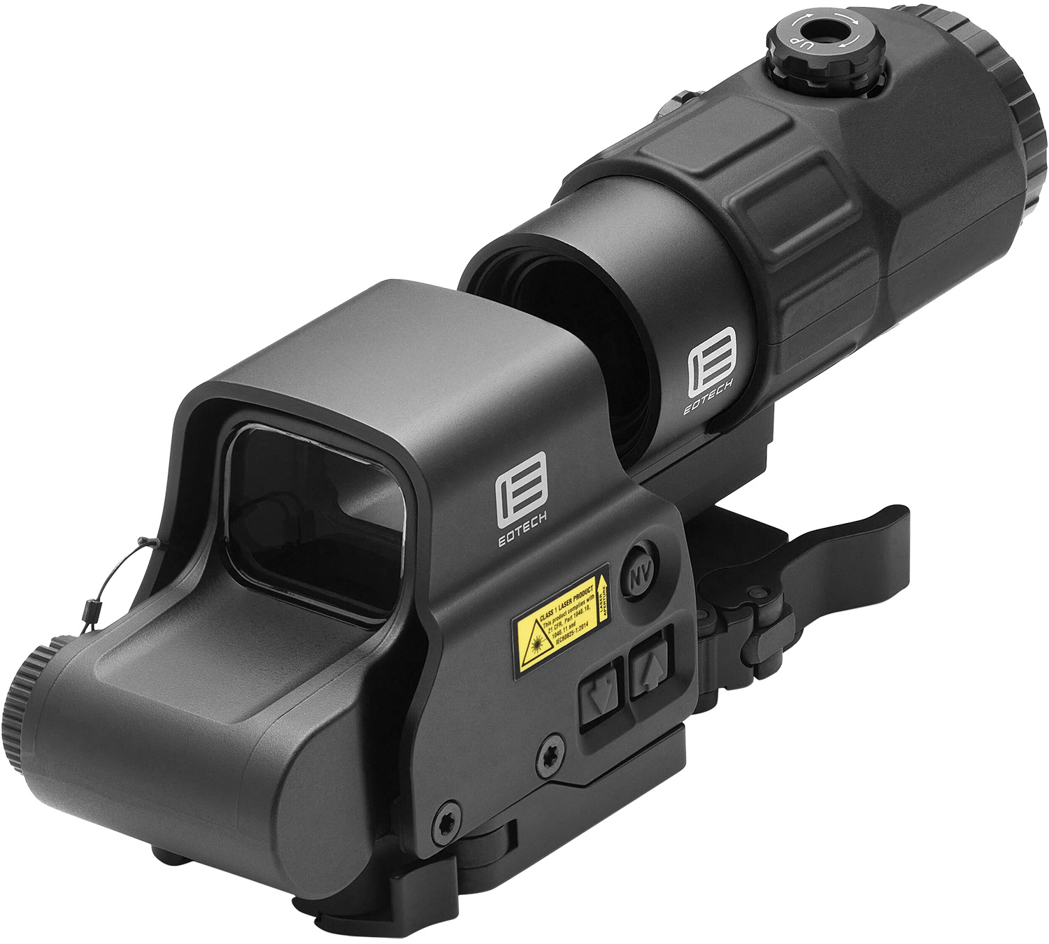 Eotech HHSV HHS V EXPS & G45 Magnifier Matte Black 1x/5x 1.20" x 0.85" 4 x 1 MOA Red Dots/68 MOA Ring