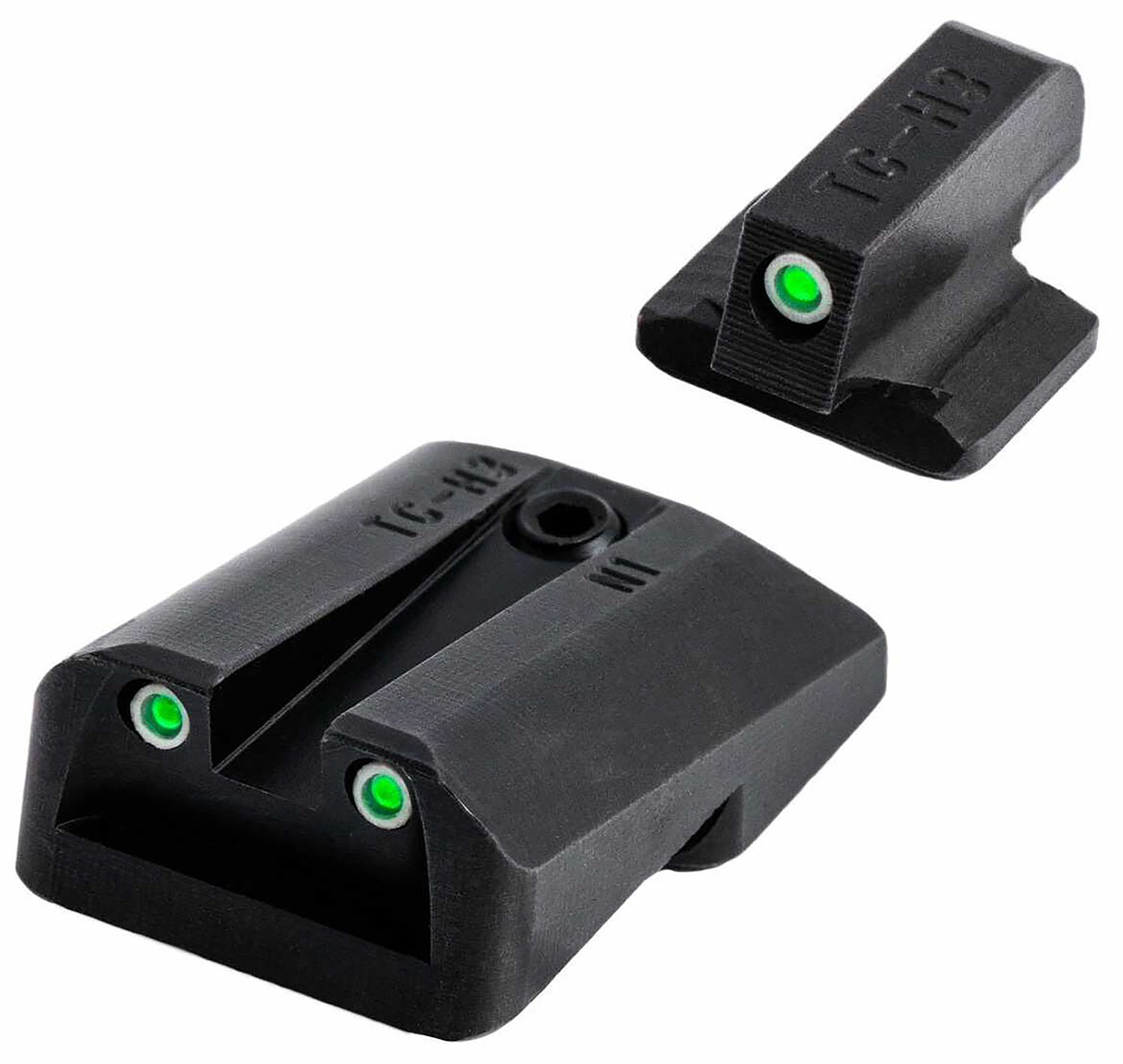 TruGlo TGTG231N3 Tritium Black | Green Tritium Front Sight Green Tritium Rear Sight