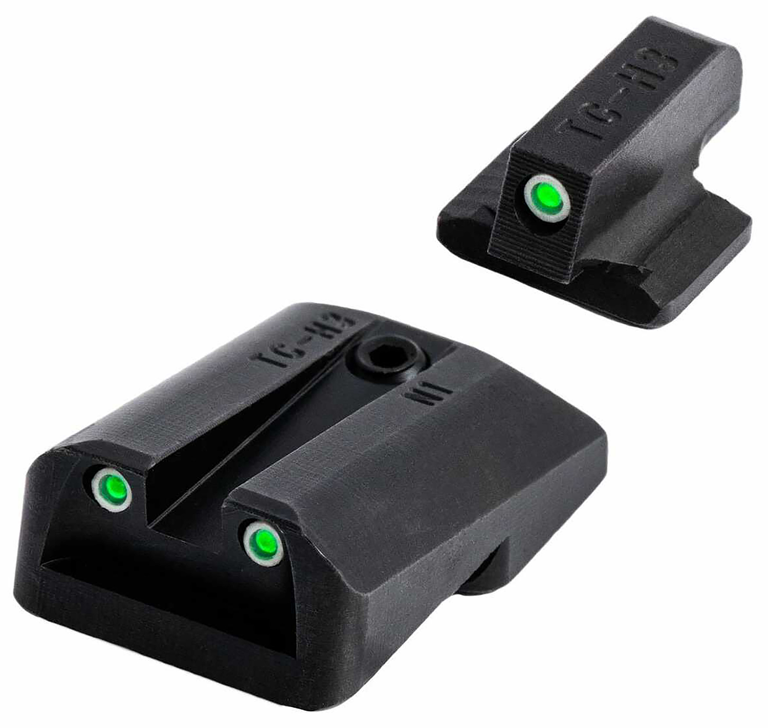 TruGlo TGTG231N4 Tritium Black | Green Tritium Front Sight Green Tritium Rear Sight