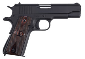 Auto-Ordnance 1911BKOCW 1911 A1 Commander 45 ACP 9+1 4.25" Matte Black Serrated Carbon Steel Slide Matte Black Matte Black Carbon Steel Checkered Wood w/Integrated US Logo Grips Right Hand