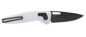 S.O.G SOG12730557 One-Zero XR 3.10" Folding Plain Black Chrome Cryo CPM S35VN Steel Blade/ White Sculpted Aluminum Handle