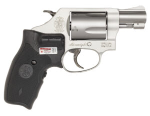 Smith & Wesson 163052 Model 637 w/Laser J-Frame 38 Special +P 5 Shot 1.88" Stainless Steel Barrel, Stainless Cylinder, Matte Silver Aluminum Frame, Black Crimson Trace Lasergrip
