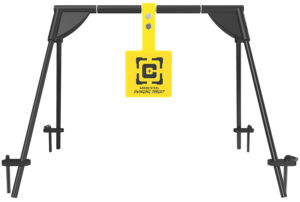 Caldwell 1187590  Swinging Rifle Black/Yellow AR500 Steel Hanging Standing Includes Ground Stakes