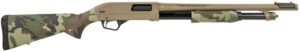 Winchester Repeating Arms 512435395 SXP Defender 12 Gauge 3" 5+1 (2.75") 18" Barrel, FDE Drilled & Tapped Rec, Woodland Camo Textured Stock, Tactical  Ribbed Forearm, Inflex Recoil Pad