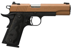Browning 051987492 1911 Black Label Full Size Frame 380 ACP 8+1 4.25" Matte Stainless Steel Barrel, Copper Cerakote Serrated Stainless Steel Slide, Matte Black Polymer Frame, Black Polymer Grip