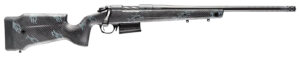 Bergara Rifles B14LM7513CF B-14 Crest 7mm PRC 5+1 22" Sniper Gray Cerakote #5 Contour Threaded Barrel, Sniper Gray Cerakote Steel Receiver, Black & Gray Sponge Fixed Carbon Fiber Stock