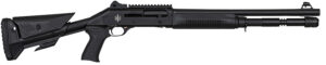 MAC 21000154 1014 Breacher 12 Gauge Semi-Auto 3" 5+1 18.50" Black Anodized Steel Barrel, Black Anodized Picatinny Rail Receiver, Black Pinned Fixed Synthetic Stock, Black Polymer Grip