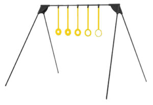 Caldwell 4002309 Ring Challenge Rimfire KYL Black/Yellow AR500 Steel Standing Includes 5 Rings