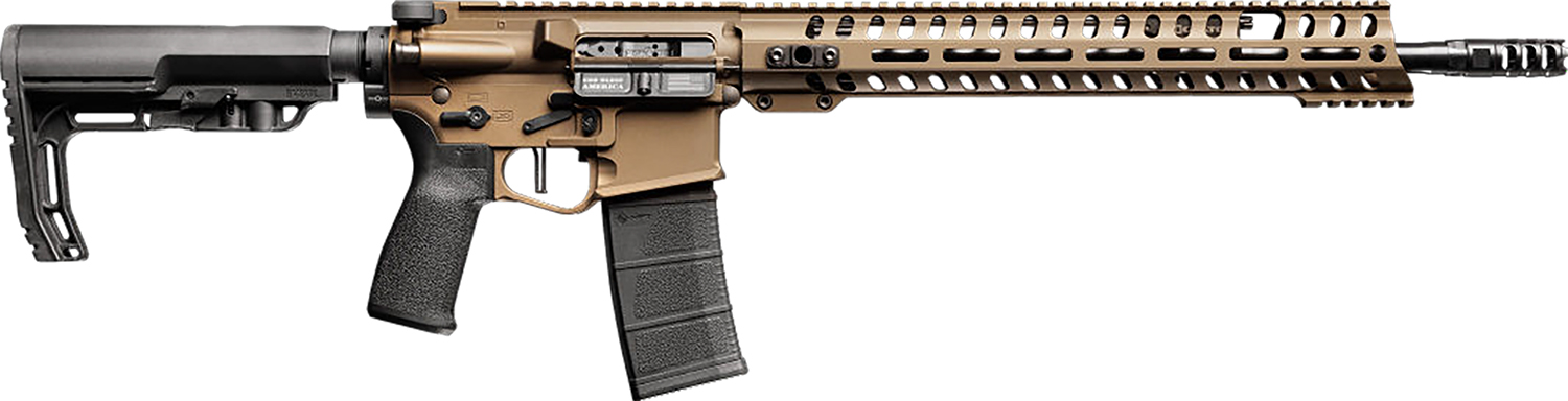 Patriot Ordnance Factory 02040 Renegade + 5.56x45mm NATO 30+1 13.75" Steel Threaded Barrel, Bronze Aluminum Receiver