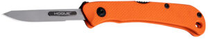 Hogue 35834 Expel  2.50" Folding Scalpel Plain Satin High Carbon Steel Blade, Blaze Orange Textured G10 Scales/SS Handle