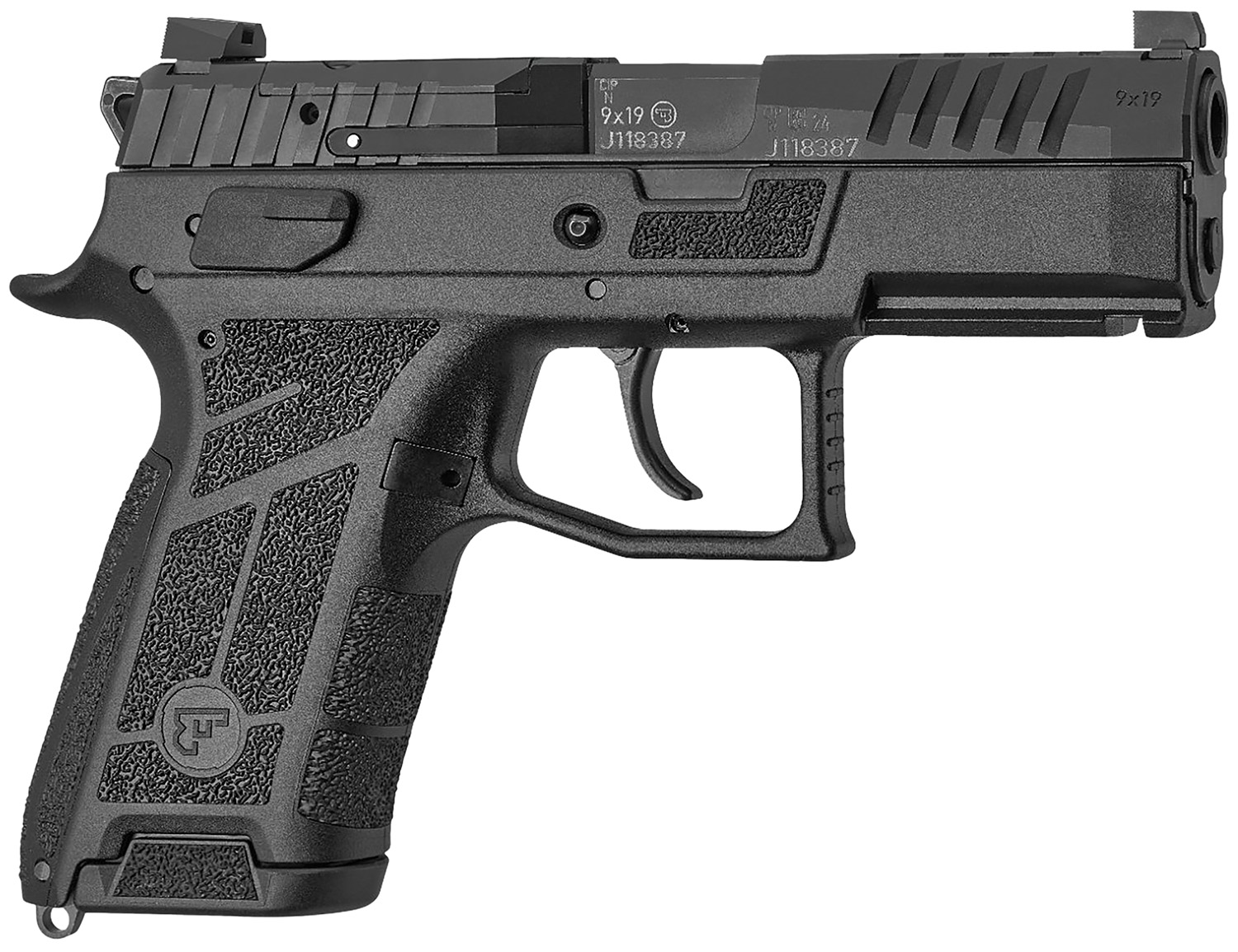 CZ-USA 01660 P-09 C Nocturne Compact Frame 9mm Luger 10+1 3.74" Black Steel Barrel, Black Optic Cut/Serrated Steel Slide, Black Polymer Frame w/Picatinny Rail, Textured Grip