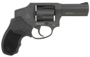 Taurus 2-850131 850  Small 38 Special 5 Shot 3" Matte Black Alloy Steel Barrel, Cylinder & Frame, Black Rubber Grip, Transfer Bar Safety, Concealed Hammer