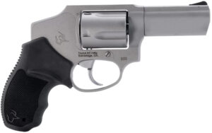 Taurus 2-850139 850  Small 38 Special 5 Shot 3" Matte Stainless Steel Barrel & Cylinder, Matte Stainless Steel Frame, Black Rubber Grip, Transfer Bar Safety, Concealed Hammer