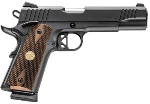 Charles Daly 440211 Superior  45 ACP 10+1 5" Stainless Steel Barrel, Black Serrated Steel Slide, Black Steel Frame w/Beavertail, Walnut Diamond Checkered Grip
