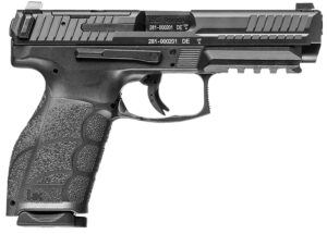 HK 81001058 VP9A1 K Compact Frame 9mm Luger 10+1 4.09" Black Steel Barrel, Black Optic Ready/Serrated Steel Slide, Black Polymer Frame w/Picatinny Rail, Black Polymer Grip, Ambidextrous