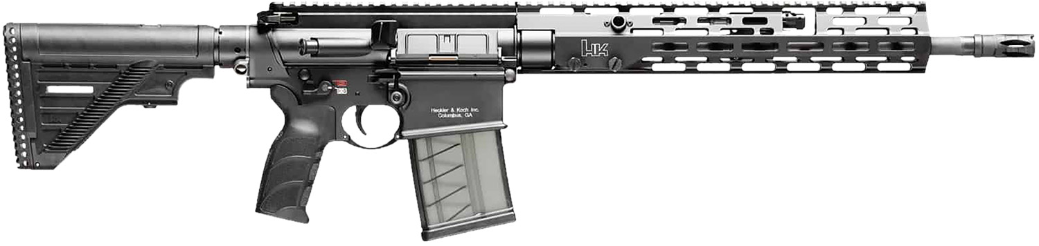 HK 81000830 MR762 A4 7.62x51mm 10+1 16.50" Black Threaded Barrel, Black Picatinny Rail, M-LOK Handguard, 6 Position Black Synthetic Stock, Black Finger Grooved Grip, Ambidextrous