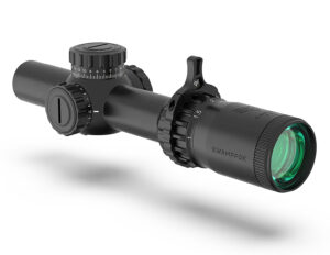 Swampfox Optics THK14241RF Tomahawk II  Black 1-4x 24mm 30mm Tube Bright Fiber Optic Red Reticle