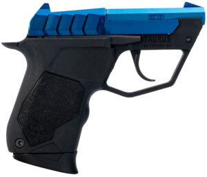 Taurus 1-22TUC13BL 22TUC Micro-Compact Frame 22 LR 9+1 2.50" Polished Blue PVD Steel Tip-Up Barrel, Blue PVD Serrated Stainless Steel Slide, Black Polymer Frame, Black Polymer Grip