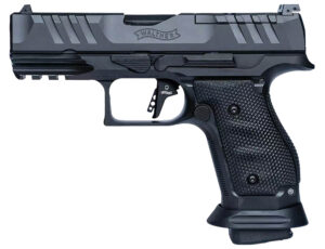 Walther Arms 2896991 PDP Pro Compact Frame 9mm Luger 18+1 4" Black Steel Barrel, Black Optic Cut/Serrated Steel Slide, Black Steel Frame w/Picatinny Rail, Textured Wraparound Grip