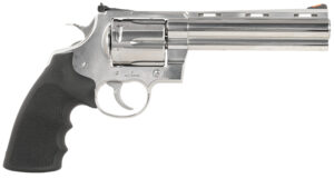 Colt Mfg ANACONDASP6RTS45C Anaconda  45 Colt (Long Colt) 6rd Shot 6" Stainless Vent Rib Barrel, Cylinder & Frame, Black Grip