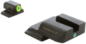 AmeriGlo SW301 i-Dot Sight Set for Smith & Wesson M&P  Green Tritium LumiGreen Outline Front Sight-Green Tritium Rear Sight