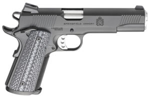 Springfield Armory PC9108LCA18 1911 TRP *CA Compliant 45 ACP 7+1, 5" Match Grade Stainless Steel Barrel, Black Cerakote Serrated Carbon Steel Slide &^ Frame w/Beavertail, Black G10 Grip