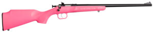 Crickett KSA2220 Youth 22 LR 1rd 16.12" Blued Single Shot Barrel, Blued Stainless Steel Receiver, Pink Fixed Synthetic Stock, Right Hand