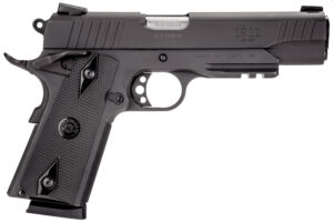 Taurus 1191101B1 1911 Full Size Frame 45 ACP 8+1 5" Matte Stainless Steel Barrel, Matte Black Serrated Steel Slide & Frame w/Beavertail & Picatinny Rail, Black Checkered Polymer Grip, Right Hand
