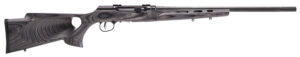 Savage Arms 47215 A Series Target Full Size 22LR 10+1 22" High Luster Heavy Target Barrel, High Luster Drilled & Tapped Carbon Steel Receiver, Gray Thumbhole Laminate Stock, Right Hand