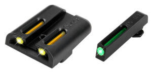 TruGlo TG131GT1Y TFO  Green/Tritium/Fiber Optic Front Sight-Yellow/Tritium/Fiber Optic Rear Sight Glock 17/17L/19