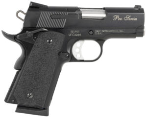 Smith & Wesson 178020 PC 1911 Pro Sub-Compact Frame 45 ACP 7+1, 3" Stainless Steel Barrel, Black Serrated Carbon Steel Slide, Black Aluminum Frame w/Beavertail, Black Stippled Grip