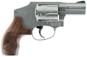 Smith & Wesson 150784 Model 640 *CA Compliant 357 Mag  2.13" Stainless Engraved Barrel , 5rd Stainless Engraved Cylinder, Matte Silver Stainless Steel Engraved J Frame , Wood Engraved Grip