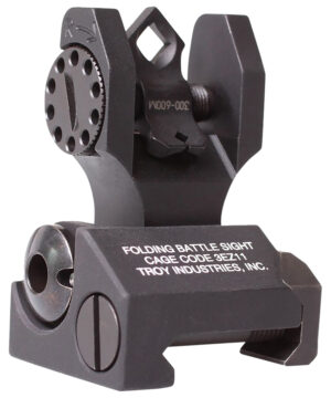 Troy Ind SSIGDOARFBT00 Rear Folding BatteleSight Dioptic Black Hardcoat Anodized for AR-15