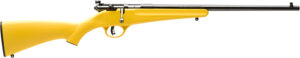 Savage Arms 13805 Rascal  Youth 22 LR 1rd 16.13" Matte Black Sporter Barrel, Matte Black Carbon Steel Receiver, Yellow Fixed Synthetic Stock, Right Hand