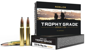 Nosler 60082 Trophy Grade 338WinMag 250gr Nosler Spitzer Partition 20 Per Box/10 Case