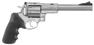 Ruger 5507 Super Redhawk Large Frame 480 Ruger 6rd 7.50" Satin Stainless w/Integral Mount Barrel, Satin Stainless Steel Cylinder & Frame, Hogue Tamer Monogrip, Transfer Bar Safety, Exposed Hammer