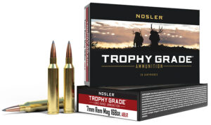 Nosler 60108 Trophy Grade Long-Range 7mmRemMag 168gr Nosler Spitzer AccuBond Long Range 20 Per Box/10 Case