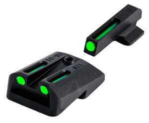 TruGlo TG131NT4 TFO  Green/Tritium/Fiber Optic Front Sight-Green/Tritium/Fiber Optic Rear Sight 1911 Officer/Commander