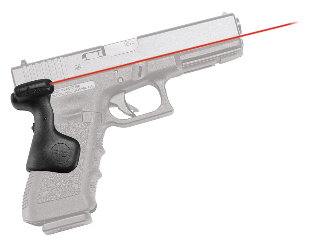 Crimson Trace 0167101 Lasergrips Compatible w/ Glock Gen3/4/5 Full Size, Red Laser Black Polymer