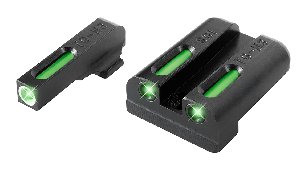 TruGlo TG13SG1A TFX Black | Green Tritium & Fiber Optic White Outline Front Sight Green Tritium & Fiber Optic Rear Sight