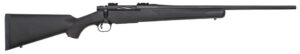Mossberg 27843 Patriot  Full Size 22-250 Rem 5+1 22" Matte Blued Fluted Barrel, Drilled & Tapped Matte Blued Stainless Steel Receiver, Black Fixed Synthetic Stock, Right Hand