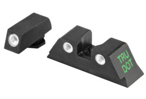 Meprolight USA 102243201 Tru-Dot Sight Set Green Tritium Front/Yellow Tritium White Rear Sight Compatible w/Glock 17/17L/19/22/23