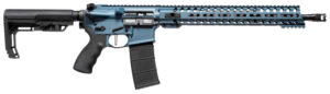 Patriot Ordnance Factory 01580 Wonder 5.56x45mm NATO 16.50" 30+1 Blue Titanium Cerakote 6 Position MFT Minimalist Stock