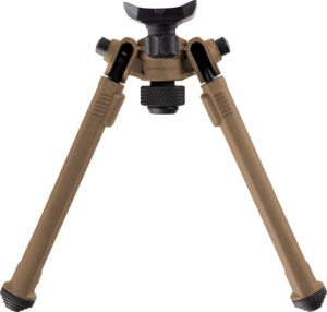 Magpul MAG1075-FDE Bipod  made of Aluminum with Flat Dark Earth Finish, Sling Stud Attachment, 6.30-10.30" Vertical Adjustment & Rubber Feet for AR-Platform