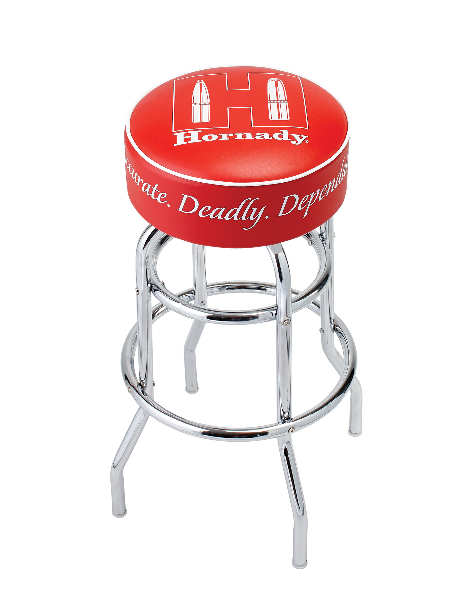 Hornady 99103 Reloading Bench Stool Chrome Red Chromed Steel Vinyl